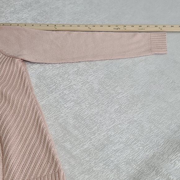 Calvin Klein mockneck Fisherman sweater pink size Medium Office church preppy - Picture 5 of 6